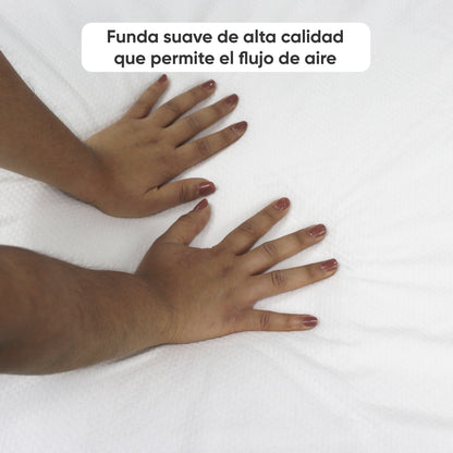 Colchón Aletto Básic + 2 Almohadas Bambou